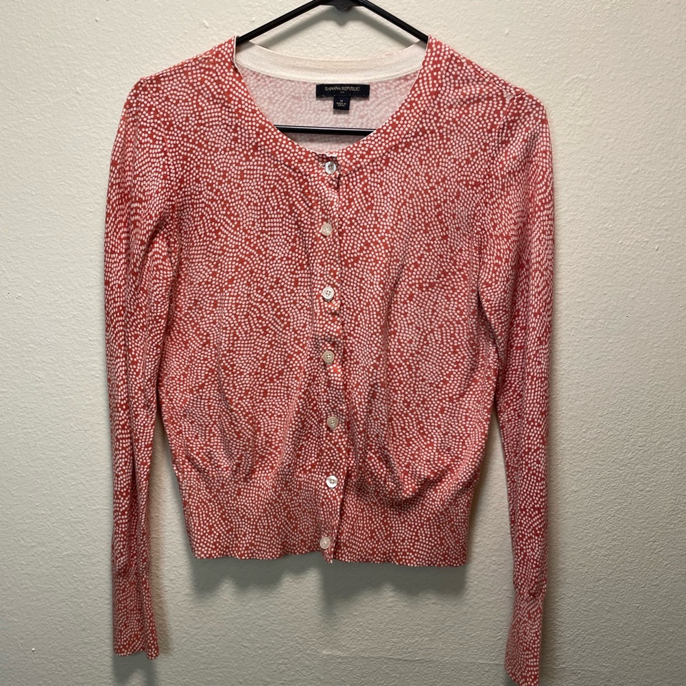 Banana Republic Polkadot Knit Cardigan S/M